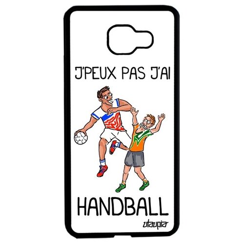 фото Качественный чехол на телефон // samsung galaxy a5 2016 // "не могу - у меня гандбол!" спорт комикс, utaupia, белый