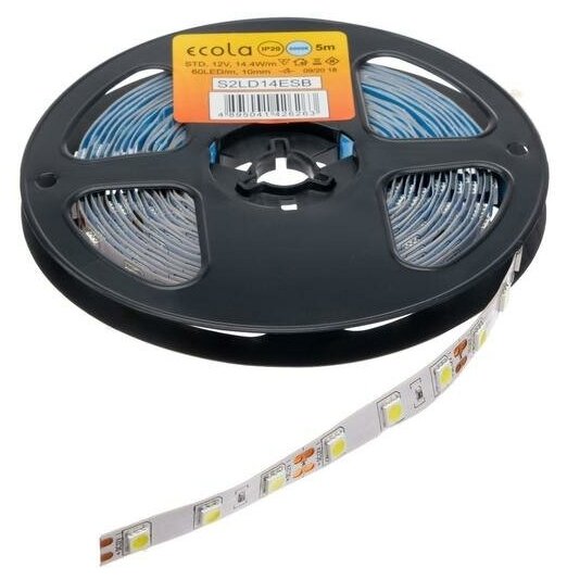 Светодиодная лента на катушке Ecola LED strip PRO, 10 мм, 12 В, 6000 К, 14.4 Вт/м, IP20, 5 м Ecola - фотография № 2
