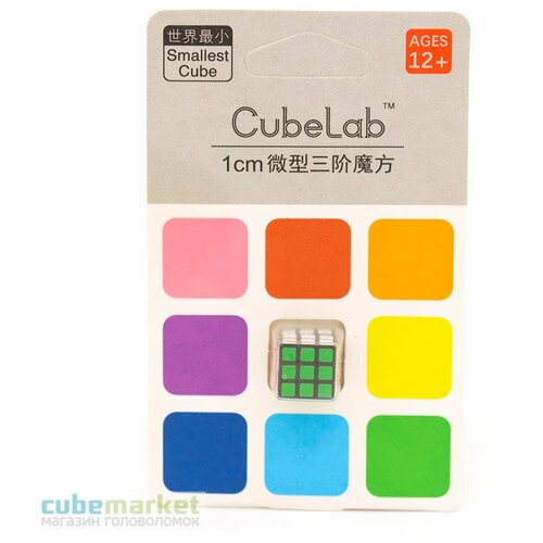 фото Кубик рубика самый маленький в мире 3х3 cubelab 1 cm, black