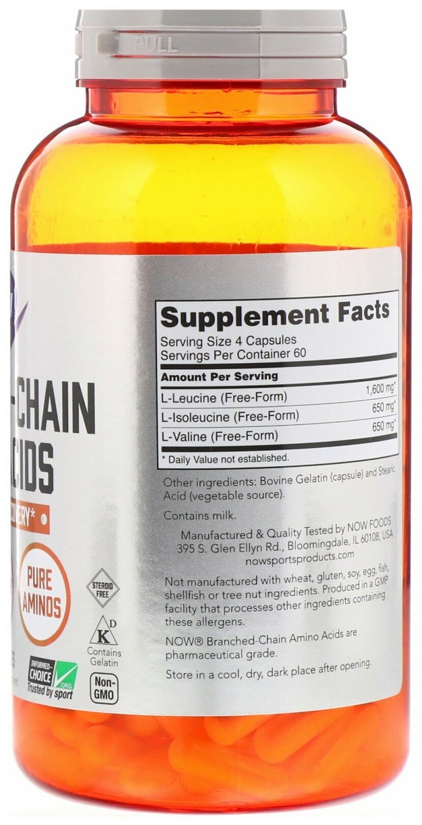 Branced-Chan Amino Acids, Аминокислоты с разветвленными цепями, 240 капсул