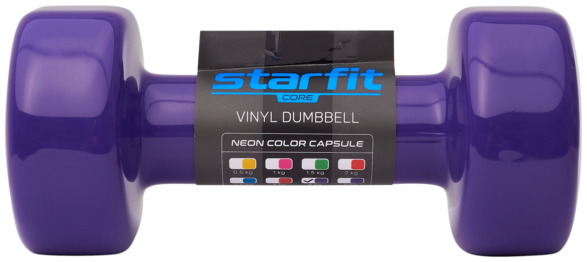Гантель Starfit Core DB-101 1гант. 4.075кг винил. фиолетовый (УТ-00018826) - фото №5