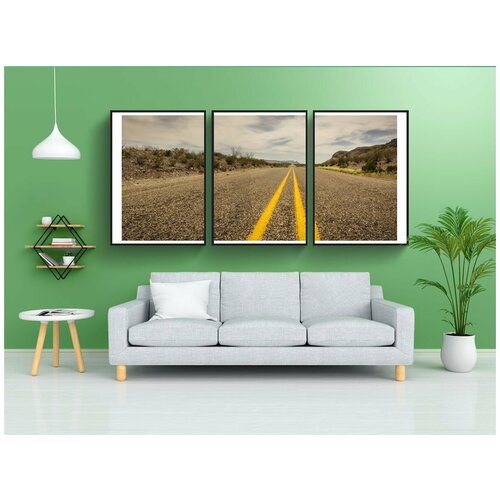 фото Набор модулных постеров для интерьера "пустыня, запустение, опечаленный" 60x90 см. в тубусе, без рамки lotsprints