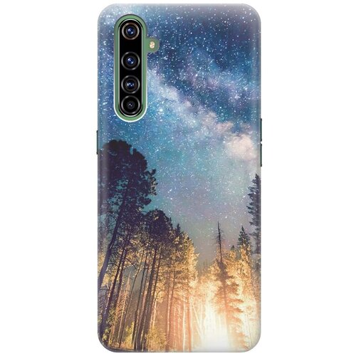 фото Ультратонкий силиконовый чехол-накладка для realme x50 pro с принтом "млечный путь" gosso