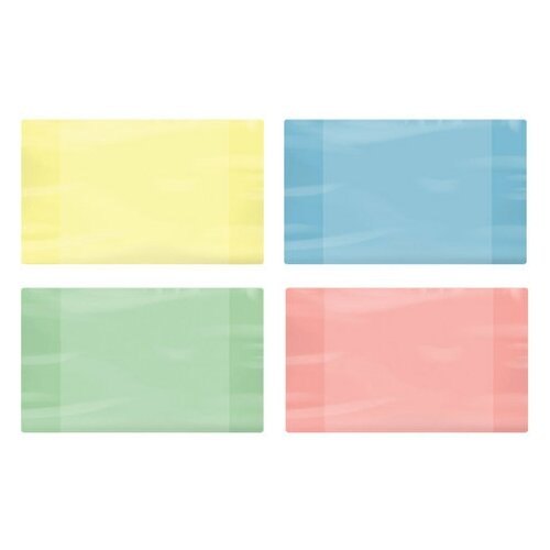 Обложка ПВХ для тетради и дневника пифагор цветная плотная 100 мкм 210х350 мм, 50 шт