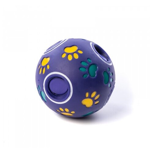 фото Игрушка для собак duvo+ "мяч для лакомств хихикающий", фиолетовый, 11см (бельгия)