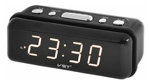 Часы электронные - будильник VST738/6белые