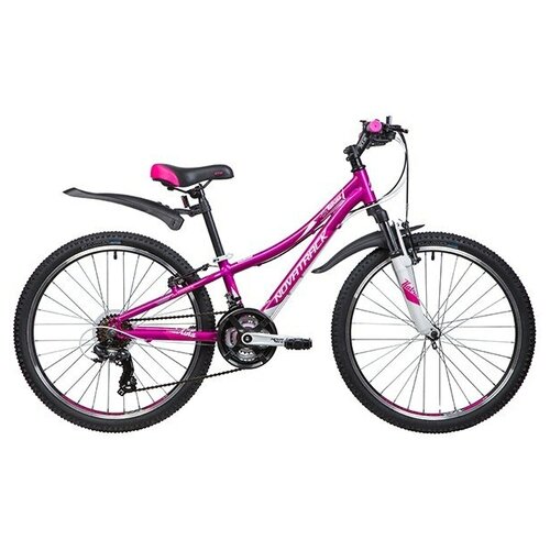 Подростковый горный (MTB) велосипед Novatrack Katrina 24 (2019) 10 фиолетовый (требует финальной сборки)