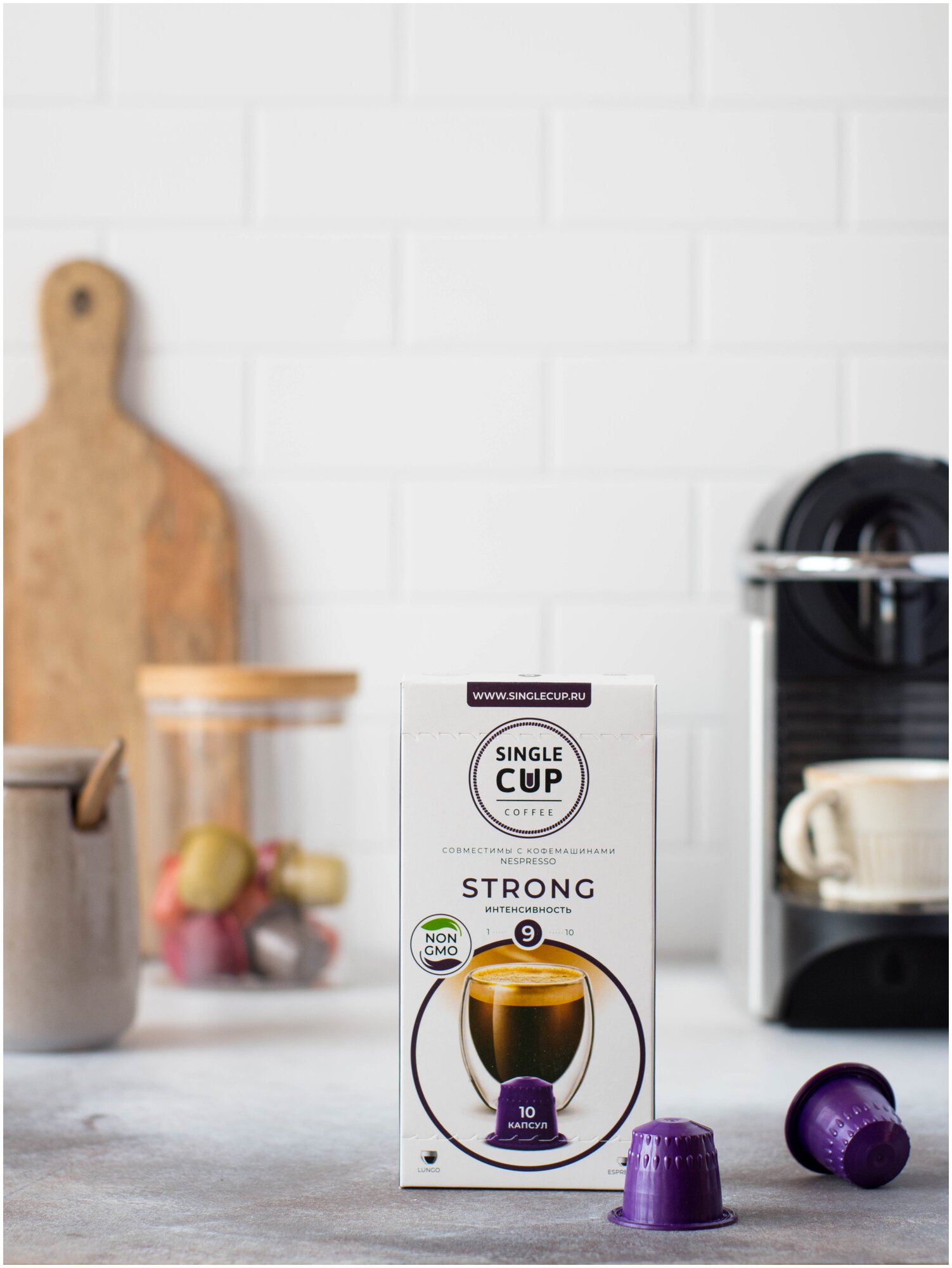 Кофе в капсулах Single Cup Coffee "Strong" формата Nespresso (Неспрессо), 10 шт. - фотография № 5