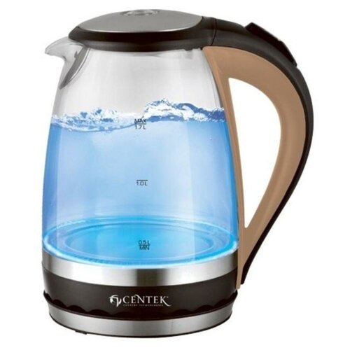 Чайник электрический Centek CT-0046 стекло 17 л 2200 Вт подсветка коричневый 198000₽