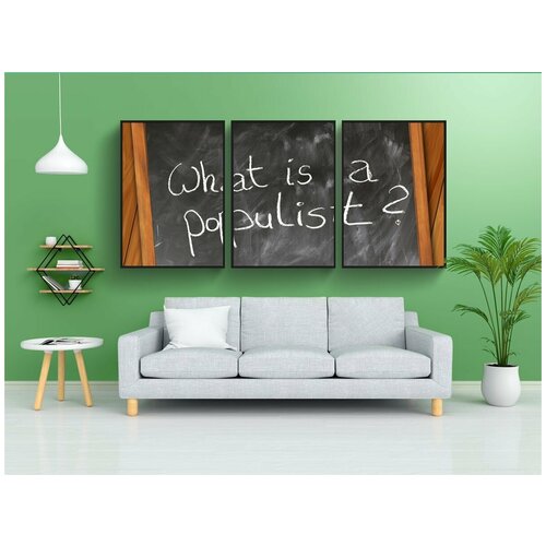 фото Набор модулных постеров для интерьера "популист, популизм, вопрос" 60x90 см. в тубусе, без рамки lotsprints