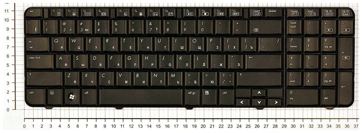 Клавиатура для ноутбука HP Compaq NSK-H8A1D черная