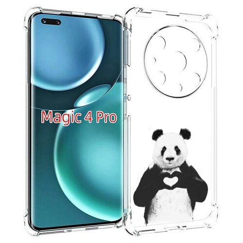 Чехол MyPads Влюбленная панда для Honor Magic4 Pro / Magic4 Ultimate задняя-панель-накладка-бампер