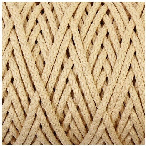 Шнур для вязания с сердечником 100% полиэфир, ширина 5 мм 100м/550гр (155 молочный)