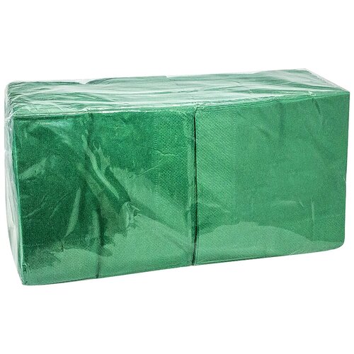 Салфетка бумажная зеленая 33х33 см 2-сл самарт 200 шт/уп