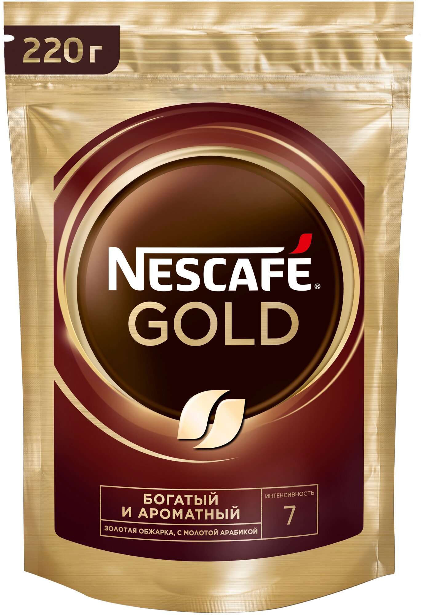 Кофе растворимый Nescafe Gold 220гр/ Нескафе Голд - фотография № 1