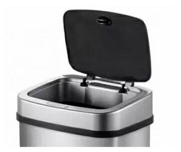 Мусорное ведро Ninestars Stainless steel Sensor Trash Can 12л (DZT-12-5) серебристый - фотография № 13