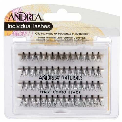 Andrea Perma Lash Naturals Natural Combo Пучки ресниц безузелковые комбинированные черные