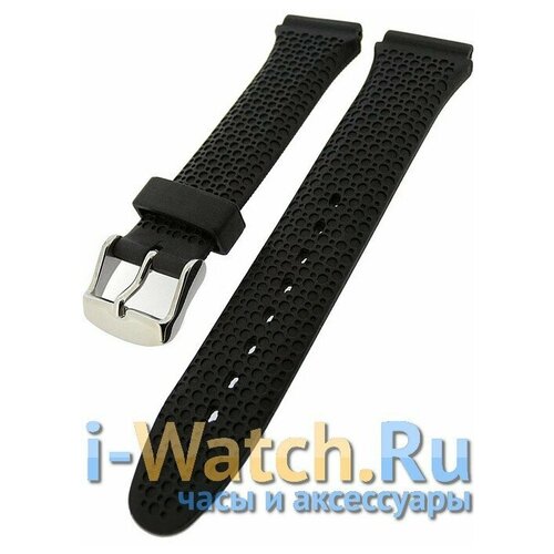 Ремешок Bonetto Cinturini, фактура матовая, тиснение, размер 20/18 M, черный