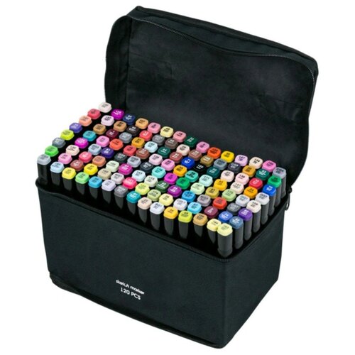 фото Набор профессиональных двухсторонних маркеров для скетчинга , 120 цветов touch