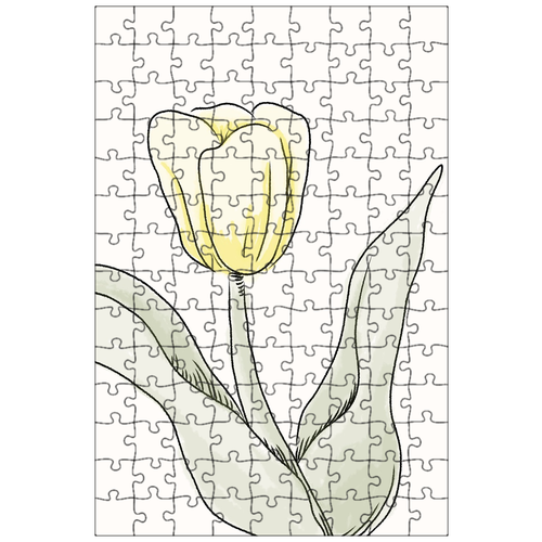 фото Магнитный пазл 27x18см."тюльпан, цветок, заглушка" на холодильник lotsprints