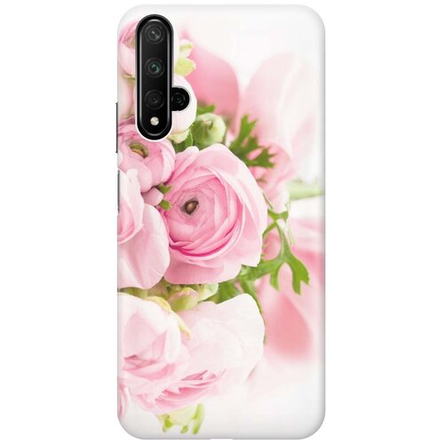 фото Ультратонкий силиконовый чехол-накладка для honor 20 / huawei nova 5t с принтом "розовые розы" gosso