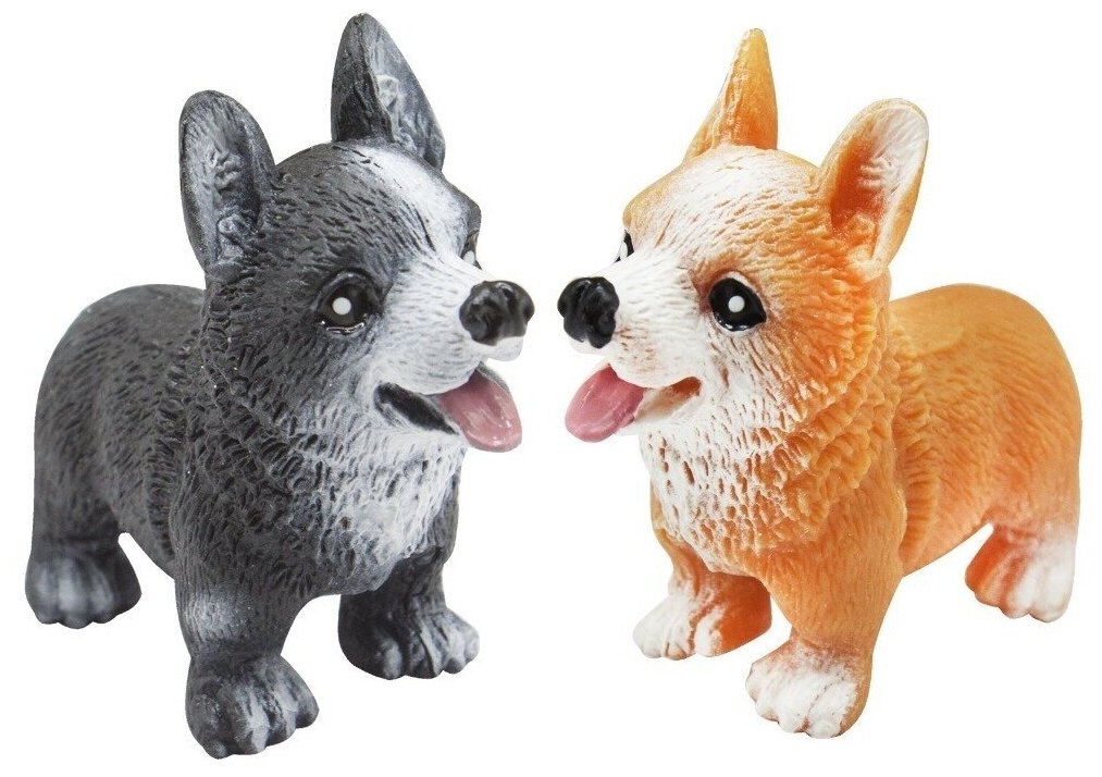 Игрушка антистресс тянучка собака Корги 2 шт, 5,5 см, S+S Toys