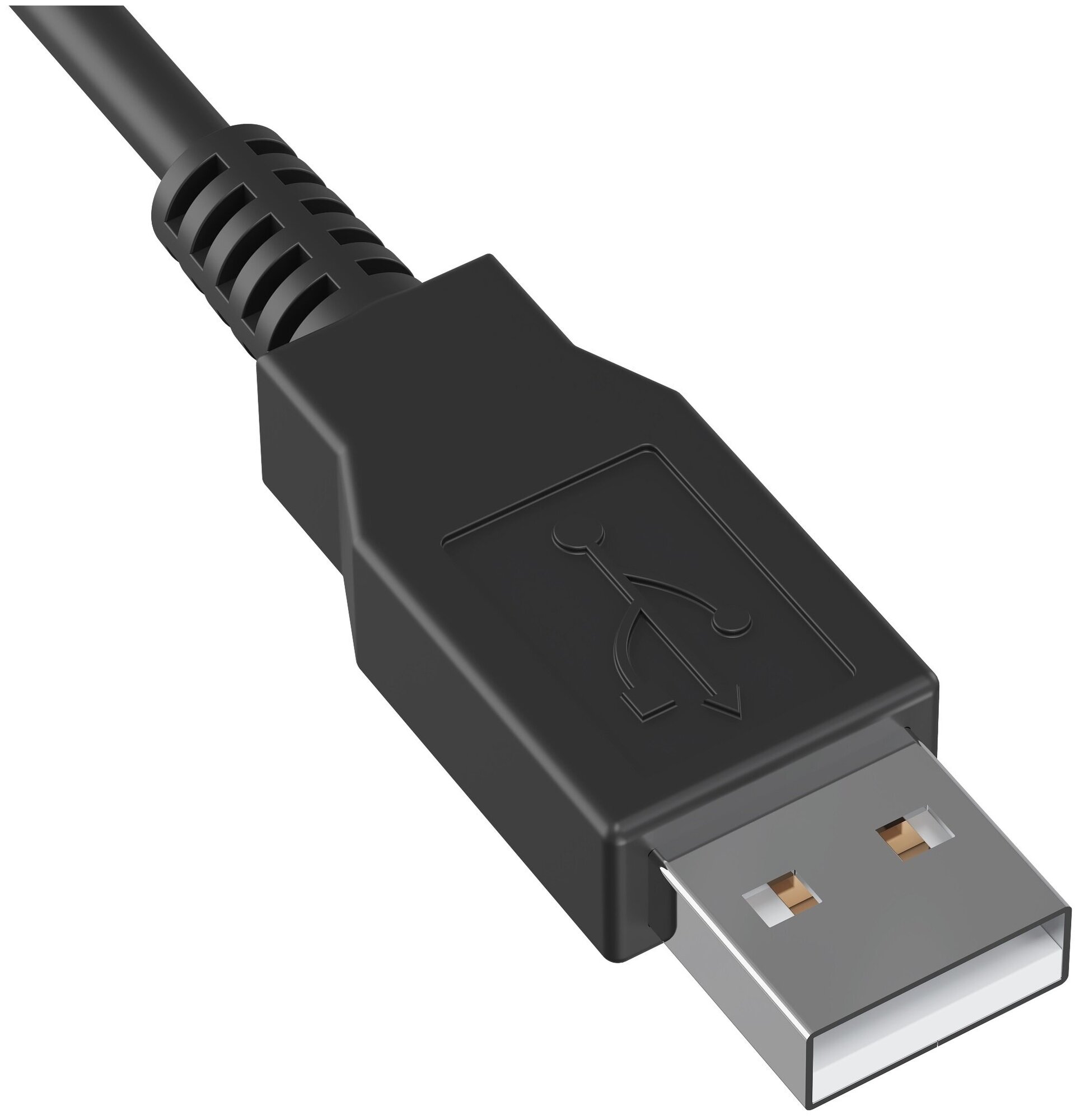 Кабель питания универсальный GSMIN USB 2.0 (M) - DC 5.5 x 2.1 мм (M) (1 м) (Черный) — фото 1