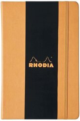 Блокнот Rhodia "Webnotebook" 14х21 см 96 л 90 г, оранжевый, листы: слоновая кость