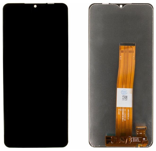 Дисплей для Samsung Galaxy A12 A125F в сборе с тачскрином Черный - Люкс