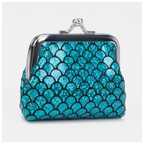 фото Кошелёк на фермуаре, цвет синий art-p