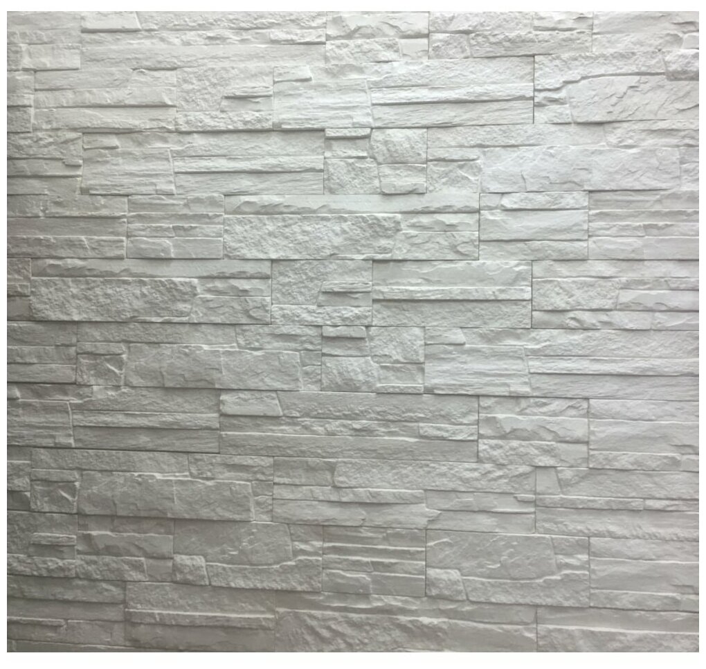 фото Плитка гипсовая Сланец Белый 0,42кв. м.