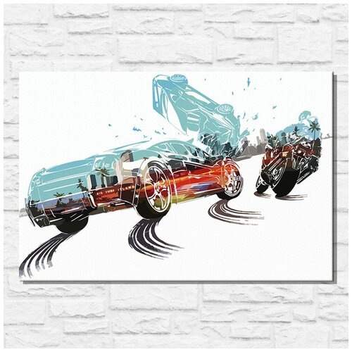 Картина по номерам на холсте игра Burnout Paradise - 11587 Г 60x40