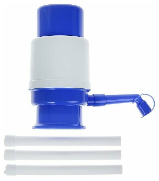 Помпа для воды LESOTO Mini, механическая, под бутыль от 11 до 19 л, голубая - фотография № 3