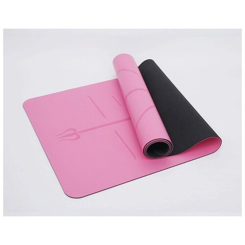 фото Каучуковый коврик с резиновым покрытием розовый dlss