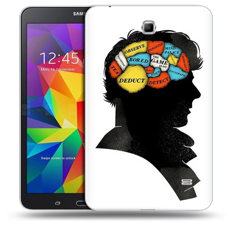 Чехол задняя-панель-накладка-бампер MyPads темный рисунок для Samsung Galaxy Tab 4 7.0 SM-T230/T231/T235 противоударный