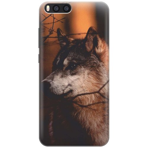 фото Re:pa накладка transparent для xiaomi mi note 3 с принтом "красивый волк"