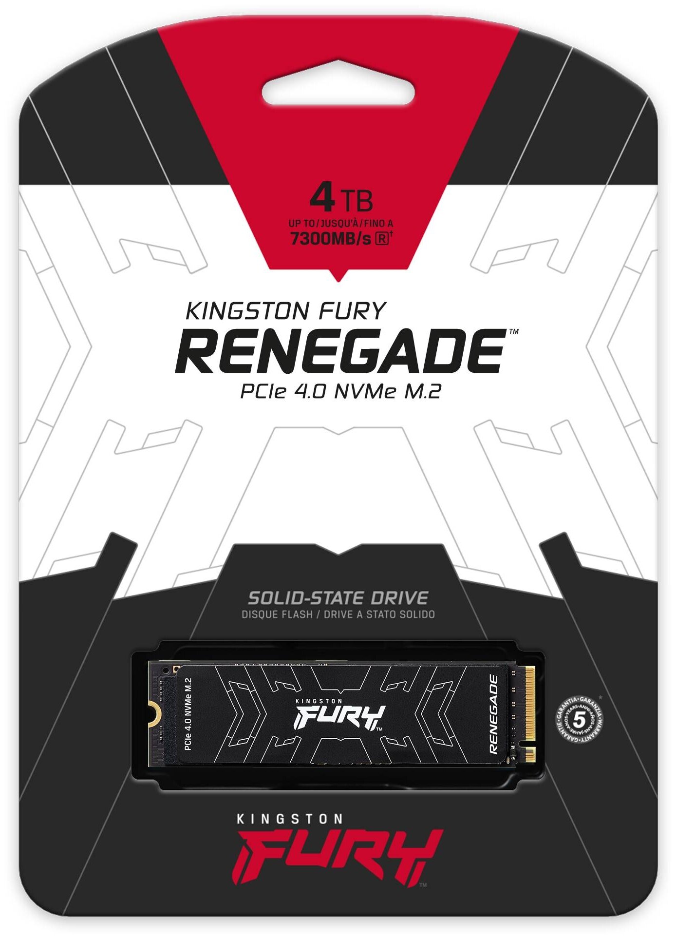 SSD накопитель Kingston Fury Renegade 4ТБ, M.2 2280, PCI-E 4.0 x4, NVMe - фото №3