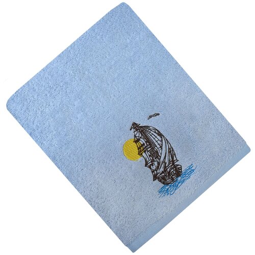 фото Tana home collection полотенце korabl цвет: голубой (30x70 см) br42195