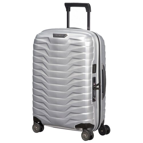 Чемодан Samsonite, 125 л, размер XL, серебряный, серый