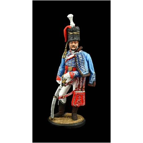Оловянный солдатик SDS : Офицер 15-го лёгкого драгунского (гусарского) полка Короля. Великобритания, 1808-13 гг