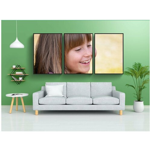 фото Набор модулных постеров для интерьера "человек, ребенок, девочка" 60x90 см. в тубусе, без рамки lotsprints