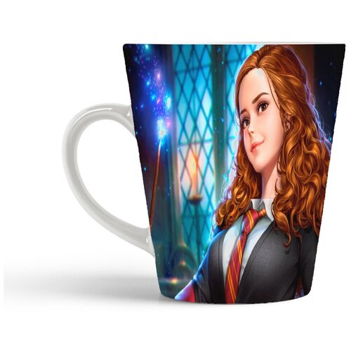 фото Кружка-латте coolpodarok films harry potter фильмы гарри поттер (гермиона с палочкой)