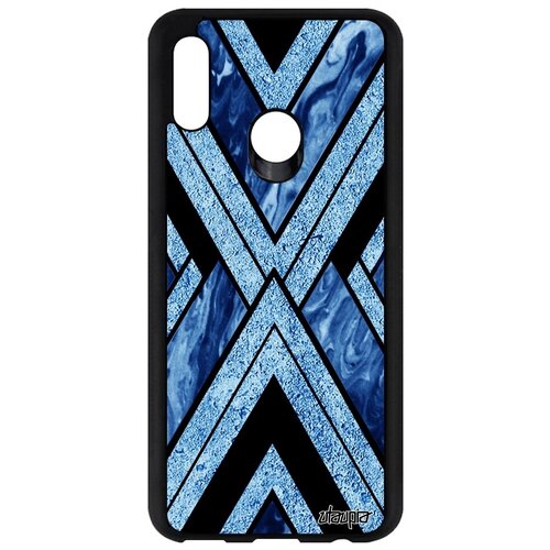 фото Противоударный чехол на мобильный // honor 10 lite // "икс-орнамент" типи гранит, utaupia, синий