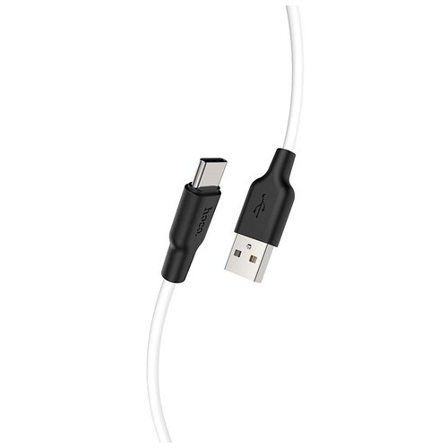 USB кабель Hoco X21 Plus Silicon Type-C, 1 м, черный с белым usb кабель hoco x21 plus silicon type c l 0 25м черный с белым