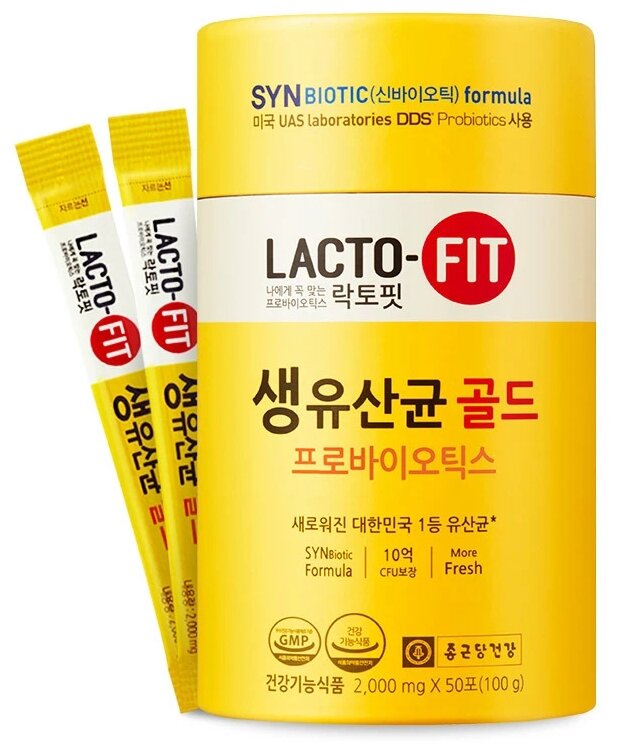 Lacto-Fit Probiotics Gold пор. саше, 100 мл, 2 г, 50 шт., виноград, 1 уп.