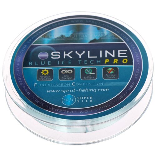 фото Флюорокарбоновая леска sprut skyline icetech pro d=0.305 мм, 50 м, 8.55 кг, blue, 1 шт.