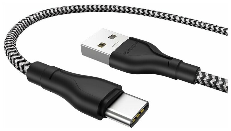 Кабель USB Type-C BOROFONE BX39 Beneficial 2.4A 1м черно-белый