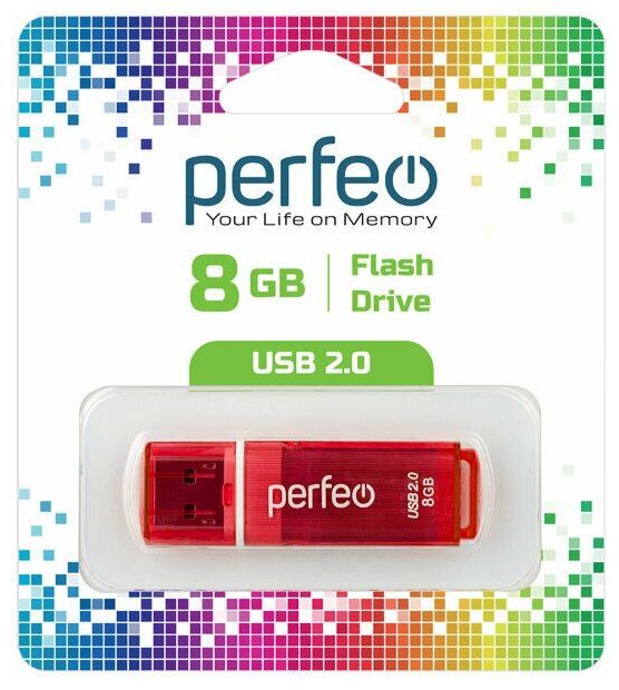 USB флешка Perfeo USB 8GB C13 Red