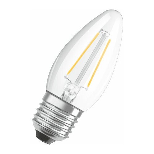 Светодиодная филаментная лампа Osram FIL LSCL B60 5W/840 230V CL E27 600lm - свеча прозрачная 4058075212428