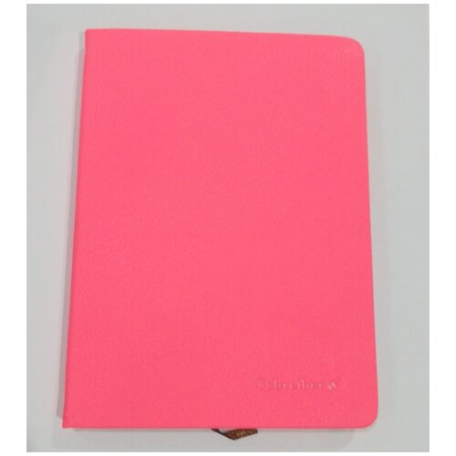 Бизнес-блокнот А6+/записная книжка на резинке Schreiber неон Оранжевый (130х180 мм) в клетку, 200 страниц, обложка твердая под кожу